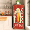 Ice Cream Printed Refrigerator Door Mural Stickers Wateproof PVC Customized Door Wallpaper Fridge Cabinet Wall Art Sticker. 