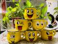 Emoji Ceramic Mug Coffee Tea Water Milk Yellow Color Cup Gift-1Pc - Add A Touch Of Fun To Your Beverage Enjoyment With This Emoji Ceramic Mug. 