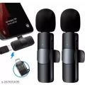 K9 Wireless Dual Microphone Professional Lapel Lavalier Microphone Remove Noise For Type C+Apple. 