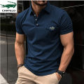 Summer New Men's Lapel Anti-pillin Polo Shirt Embroidered Short Sleeve Casual Business Fashion Slim Fit Polo Shirt for Men. 