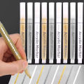 1/3Pcs High-gloss Gold Silver White Painting Graffiti Pens Waterproof Ink Acrylic Markers. 