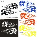 Universal Modification Accessories Helmet Decration 3D Fuel Tank Stickers Motorcycle Ornament Flame Skulls Decals. 
