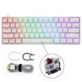 Skyloong GK61 Wired Compact Mechanical Keyboard 61Keys Portable RGB Backlit Programmable 3Pin HotSwap Keyboard for Games. 
