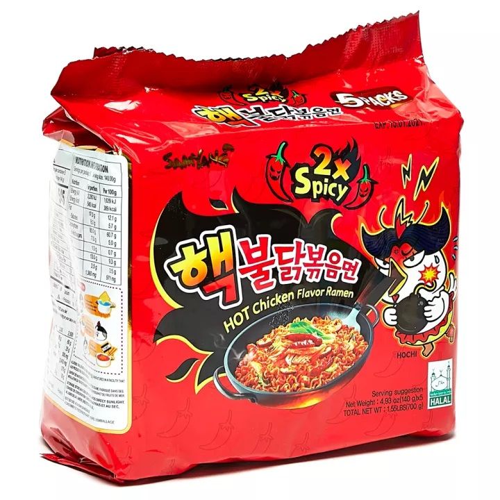 Samyang 2X Spicy Ramen 5Ps X 140Gm - 700Gm - Korea