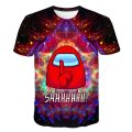 Boys Girls Cartoon Print T-shirts Kids Among us T Shirt For Boys Children Summer Short Sleeve Hip Hop T-shirt Game Tops Clothing.