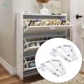 2Pcs Shoes Drawer Flipping Frame Household Furniture Shoe Rack Hinged Flip Plate. 