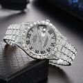 Diamond Bling Watch Men Gold Color Men’s Quartz Watches Luxury Male Clock. 