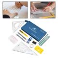 Geometry Math Set with Shatterproof Storage Box Geometry Tools for Architectural Drawing Civil Engineering Students Study Office. 