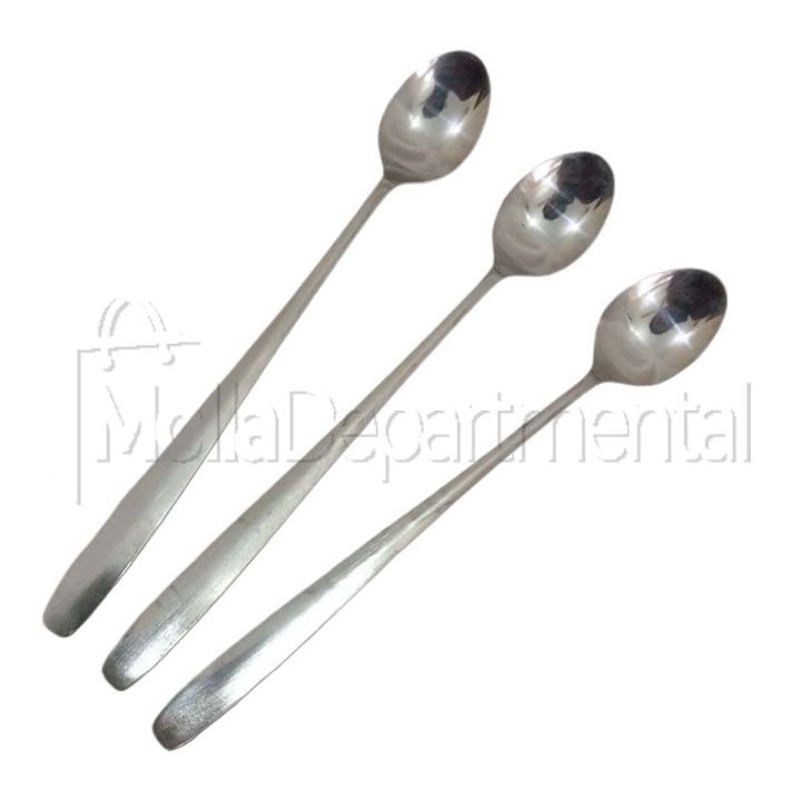 3 pcs stainless steel long hundle pickling spoon silver colour 8 inch long
