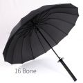 Creative Japanese Samurai Umbrella Removable Handle Automatic Long Black Rainproof Warrior Ninja-like Home Rain Umbrellas. 