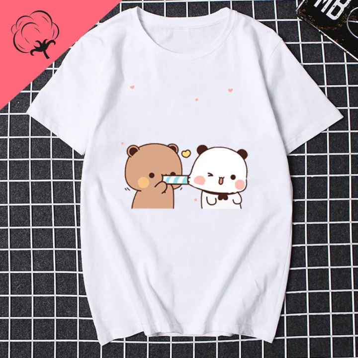 Bubu Dudu hangaii Pure cotton T Shirt Funny Comic Anime couple Top Graphic Comic Manga Unisex Summer Clothes Harajuku cartoons