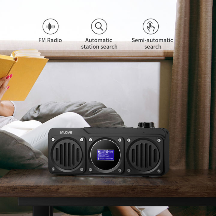 MLOVE%20BV810%20Portable%20Bluetooth%20Speaker%20with%20FM%20Radio,%20Waterproof%20Speaker%20,%20LCD%20Screen%20Display,%20HD%20Free%20Call,%20Micro%20SD%20Card%20Slot%20-%20Image%205