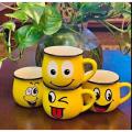 Emoji Ceramic Mug (Yellow) 1Pcs/ Stylish Mug- Coffee Mug.
