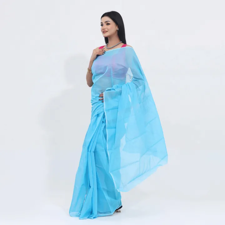 Japanese%20Half%20Silk%20Than%20Saree%20for%20Women%20-%20Sky%20Blue%20Color%20Flat%20Muslin%20Saree%20-%20Fashionable%20and%20Comfortable%20Outfit%20-%20Suitable%20for%20Any%20Season%20-%20Image%202