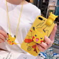 Pokemon Pikachu For Huawei P20 P30 P40 lite Pro Y9 Y6 Y9 Prime Y9s Mate 20 lite NOVA 5t Phone Case With Holder Rope. 