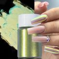 【Great Selection】 1 Box White Chrome Pearl Nail Effect Nail Art Glitter Mermaid Aurora Rubbing Dust on Manicure Decorations. 