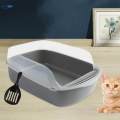 Cat High Sided Cat Sandbox for Medium Large Cats Small Animals Gray. 