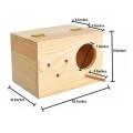 Square Big Size Breeding Box for Cockatiel or Macao Parrot with Perch Attached. 