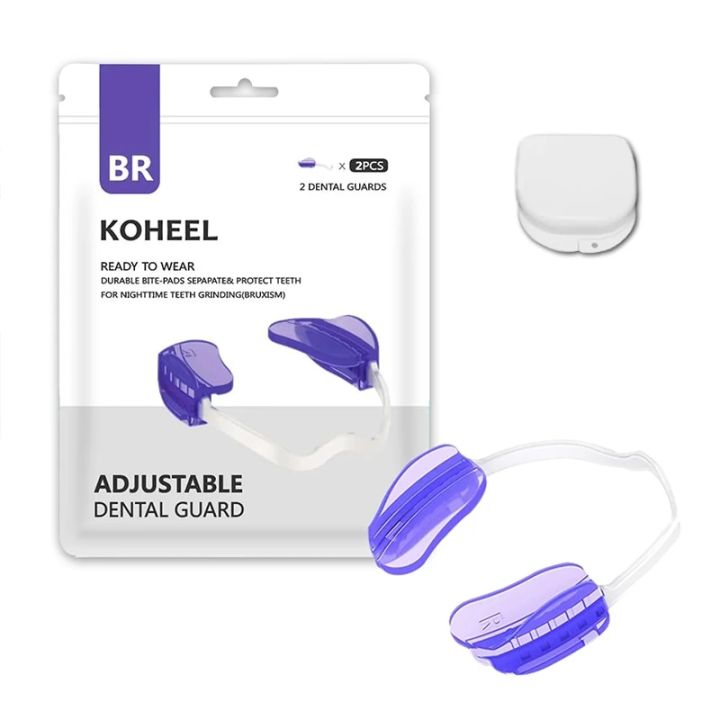 Stops Bruxism Adjustable Teeth Grinding Dental Mouth Guard Eliminate TMJ and Clenching Koheel-BR 2 Count with Braces Box Loser Lione
