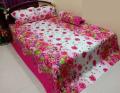 King Size Cotton Bed Sheet With  2 Pillow Covers - Multicolor - Bed Sheet - Bed Sheet. 