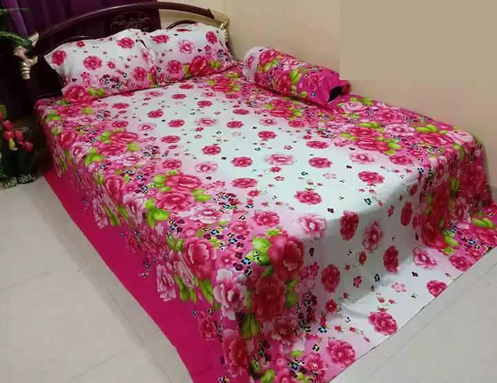 King%20Size%20Cotton%20Bed%20Sheet%20With%20%202%20Pillow%20Covers%20-%20Multicolor%20-%20Bed%20Sheet%20-%20Bed%20Sheet%20-%20Image%202