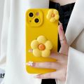 3D Cute Flower Stand TPU Soft Case for Samsung Galaxy A02 A03 A04 A13 A14 A33 A34 A53 A54 A73 Mobile Phone Holder Cover.