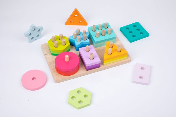 Wooden%20Montessori%20Children's%20Set%20of%20Six%20Column%20Numeric%20Puzzle%20Classification%20Shape%20Stacking%20Game%20Preschool%20Toys%20-%20Image%206