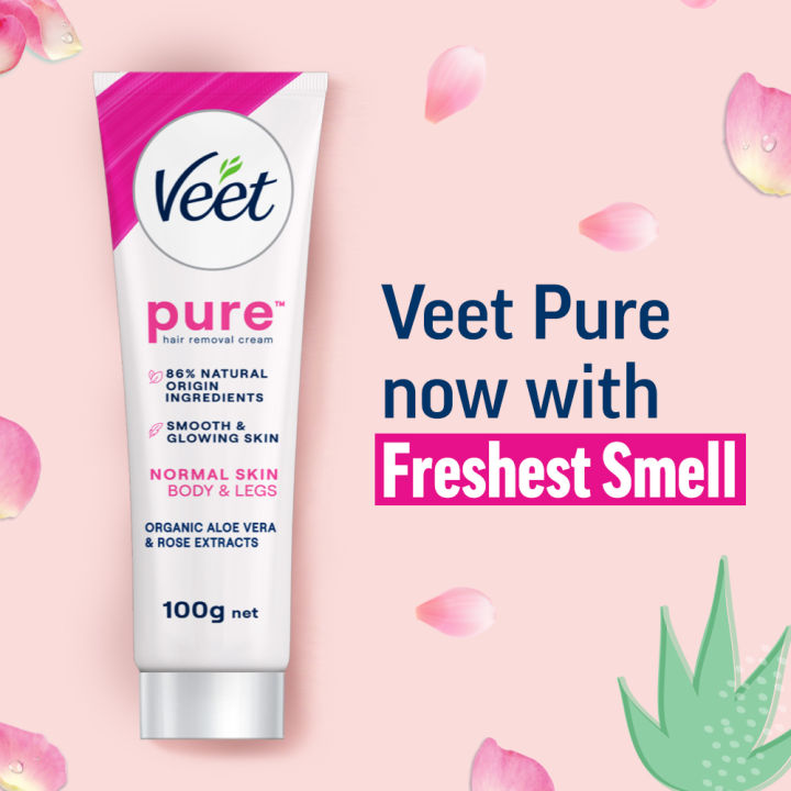 Veet%20100gm%20Normal%20Skin%20Hair%20Removal%20Cream%20for%20Body%20&%20Legs,%20Freshest%20Smell%20with%20With%20Organic%20Aelo%20Vera%20and%20Rose%20Extract,%20Dermatologically%20Tested%20-%20Image%204
