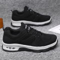 2024 Spring and Autumn New Outdoor Casual Shoes Men's Air Cushion Thick-soled Hiking Shoes Flying Weaving Fabric Cargo Shoes Sneakers. 