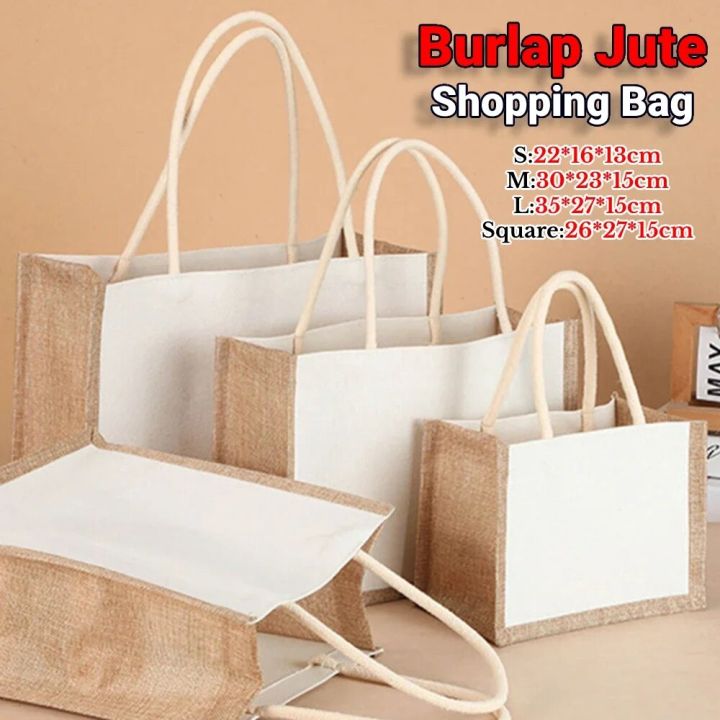 Large Capacity Handbags For Women Reusable Jute Shopping