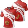 Russia Flag Map 3D Print Polo Shirts For Men Clothes Russian National Emblem Eagle POLO Shirt Sport Jersey Casual Boy Lapel Tops. 