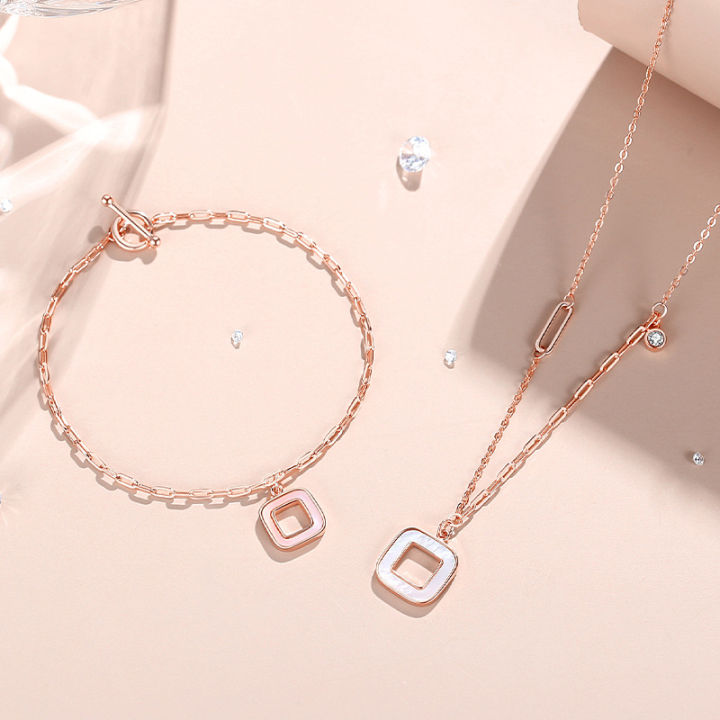 New%20Wancheng%20square%20mother-of-pearl%20necklace%20women's%20pendant%20sterling%20silver%20niche%20light%20luxury%20clavicle%20chain%20ins%20cold%20wind%20geometric%20necklace%20-%20Image%202