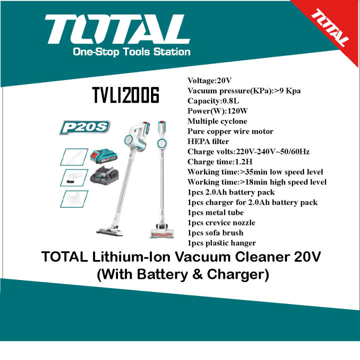 TOTAL%20Lithium-Ion%20Vacuum%20Cleaner%2020V%20%20(With%20Battery%20&%20Charger)%20TVLI2006%20-%20Image%205