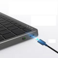 Folding Bluetooth keyboard+touchpad suitable for multiple systems - Black. 