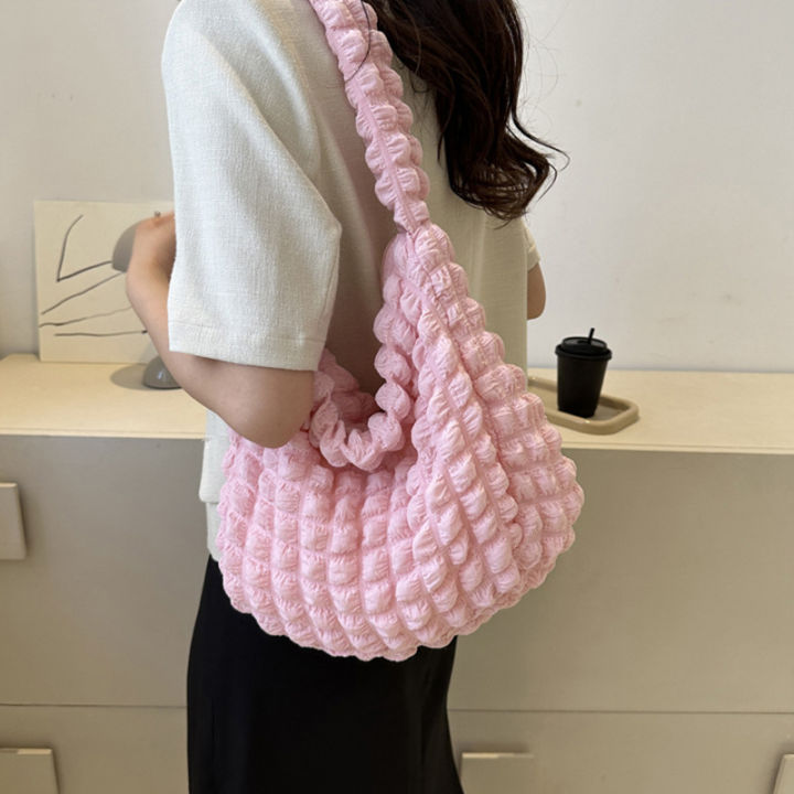 %E3%80%90Worldwide%20Delivery%E3%80%91%20Large%20Capacity%20Shoulder%20Bag%20Embroidered%20Plaid%20Quilted%20Crossbody%20Bag%20Underarm%20Bag%20Tote%20Bag%20Pleated%20Bubbles%20Handbag%20-%20Image%203