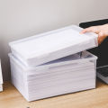 WORTHBUY Multifunctional Plastic Storage Box For Office Supplies Transparent A4 Paper Storage Case Home Desktop Organizer. 