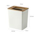 7.5/9L Trash Bin Dustbin Can High Quality PP Wood Waste Bin Home Office Trash Can Garbage Bin Dust Bin Plastic Storage Bucket. 