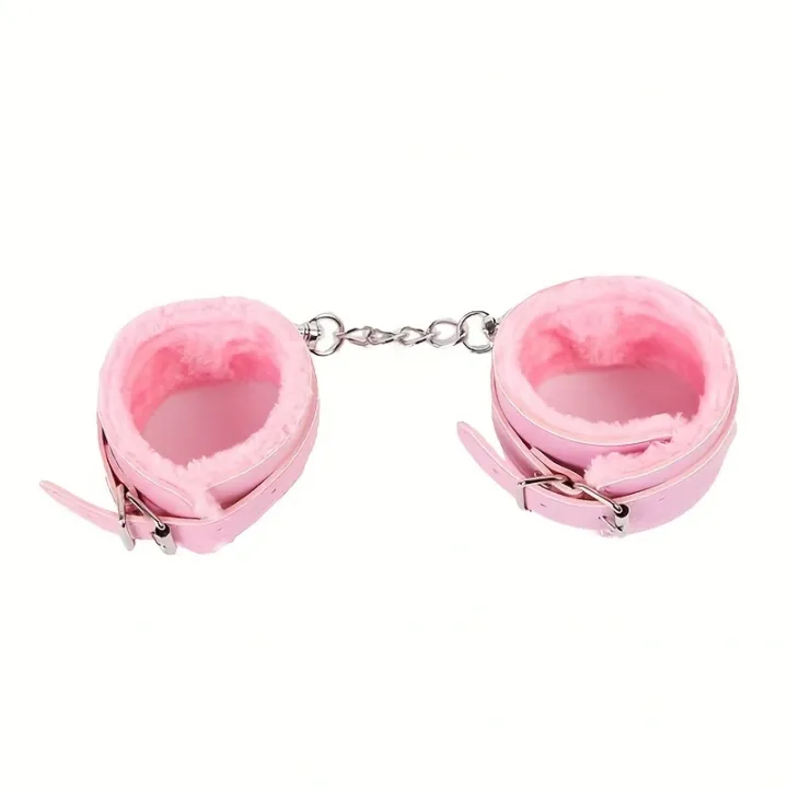 Explosive%20Leather%20Plush%20Shackles%20Foot%20Shackles%20With%20Chain,%20Multi-Color%20Optional%20-%20Image%202
