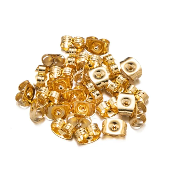100pcs%204.5x6mm%20Gold%20Stainless%20Steel%20Butterfly%20Earring%20Safety%20Back%20Stopper%20for%20Stud%20Hypoallergenic%20Jewelry%20Making%20Finding%20Supply%20-%20Image%202