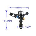 1 (one) Piece 1/2 inch Size 360 Degree Full Circle Plastic Sprinkler for Farm, Lawn, Garden Sprinkler Irrigation. 