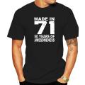 Made In 71 T Shirt 50 Years Of Awesomeness 1971 Birthday T-Shirts for Men Vintage Pure Cotton Tee Shirt Printed Clothes. 