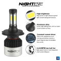 NIGHTEYE H4 LED Headlight Bulb 72W/Pair 36W/Bulb 9000LM 6500K Super Bright IP68 Waterproof Car Motorcycle Light. 