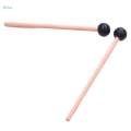 2X 2/Set Wooden Drumstick Rubber Xylophone Marimba Mallets Glockenspiel Sticks. 