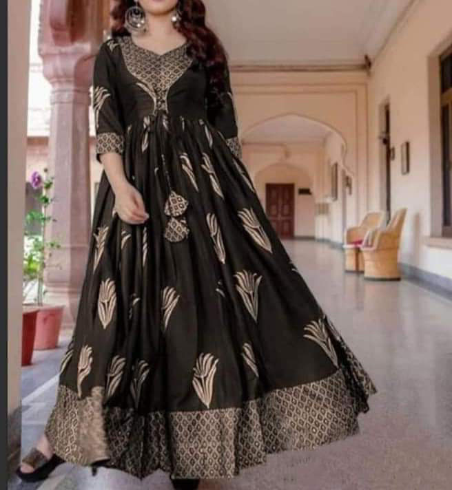 Joypuri%20Readymade%20Floral%20Screen%20Glossy%20Printed%20Long%20Round%20Frock%20Kurti%20Dress%20For%20Women%20-%20Image%203