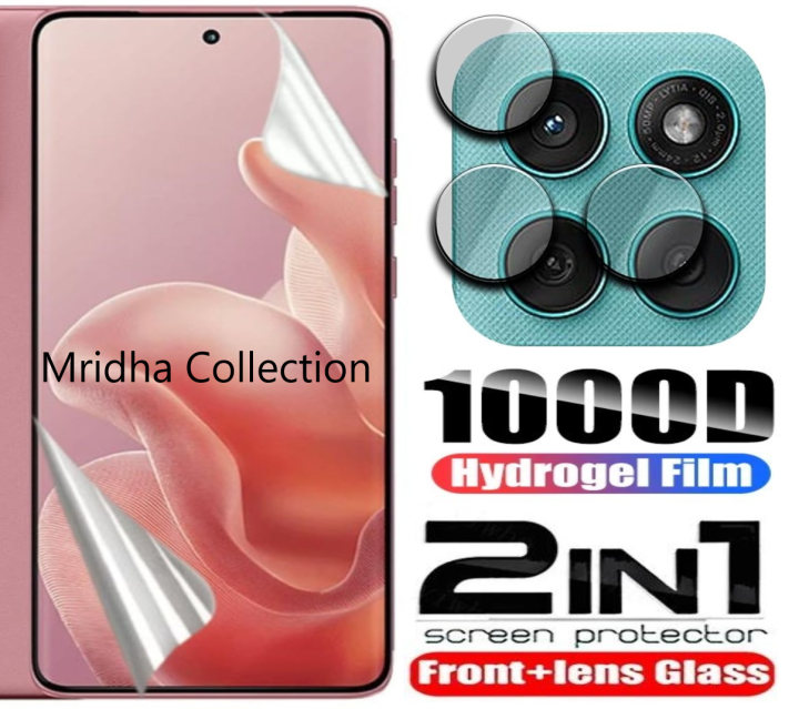 2in1 Protector Combo Pack for Motorola Edge 60 Pro 5G (Front Hydrogel Screen Protector Poly + Camera Lens Protector)