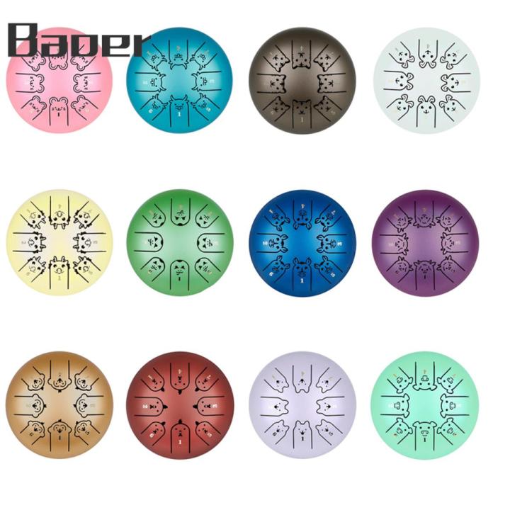 Steel Tongue Drum 8 Notes 5 Inches Handpan Drums Percussion Instrument With Gig Bag Music Book Mallets