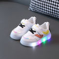 Size 21-30 Girl Glowing Sneakers Children Led Casual Shoes Boys Led Slippers Luminous Sneakers for Girls Wedding Shoes.