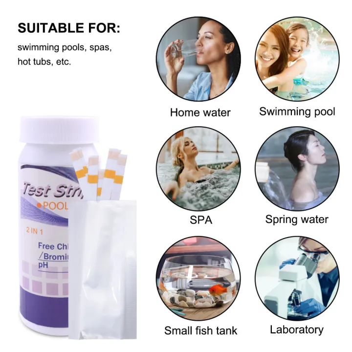 YIERYI%206%20in%201%20PH%20Test%20Strips%20Water%20Quality%20Test%20Strips%20Test%20PH/Chlorine/Bromine/Total%20Alkalinity/Cyanuric%20Acid%20for%20Aquarium%20Fish%20Tank%20Swimming%20Pools%20-%20Image%208