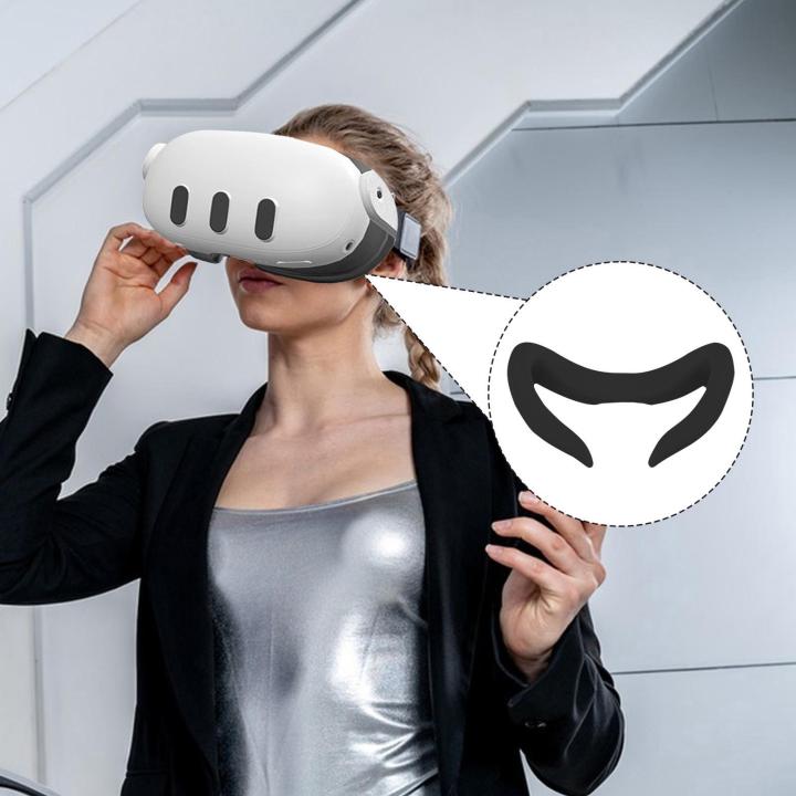 Facial%20Interface%20Face%20Cover%20Pad%20Sweatproof%20Silicone%20Face%20Pad%20Mask%20Compatible%20For%C2%A0Meta%20Quest%203%20VR%20Gaming%20Headsets%20-%20Image%203