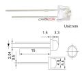 【Alizeker Mall】10PCs 5mm Straw Hat White Emitting Diode LED Lamp Wide Angle 5 mm Ultra Bright Lens) Electronics Components. 